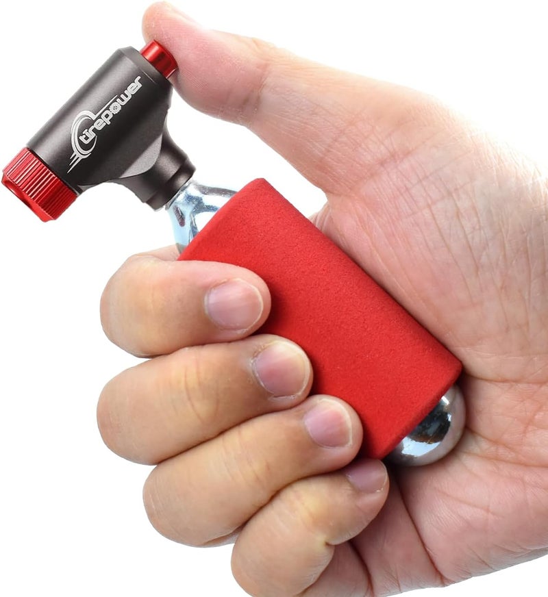 Ctrepower CO2 Bike Tire Inflator with Screw-on Nozzle - CO2 Bike Pump with Push-Button - Schrader & Presta Compatible - Aluminum Alloy Construction, No CO2 Cartridge is Included - Image 1